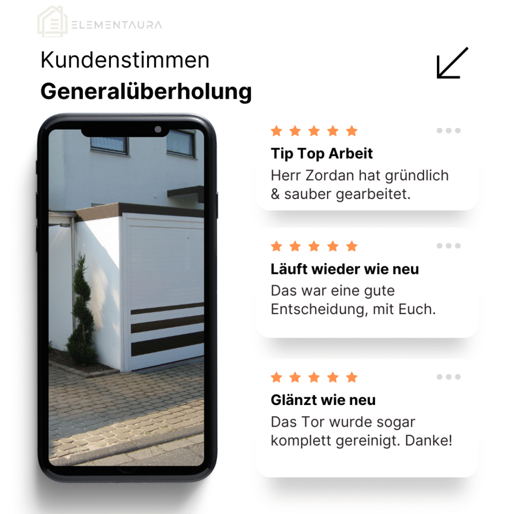 Bundle Generalüberholung bis 3,2 m Breite Feldmann Garagentore – Bild 3