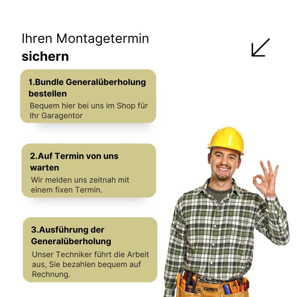 Bundle Generalüberholung bis 3,2 m Breite Feldmann Garagentore – Bild 4